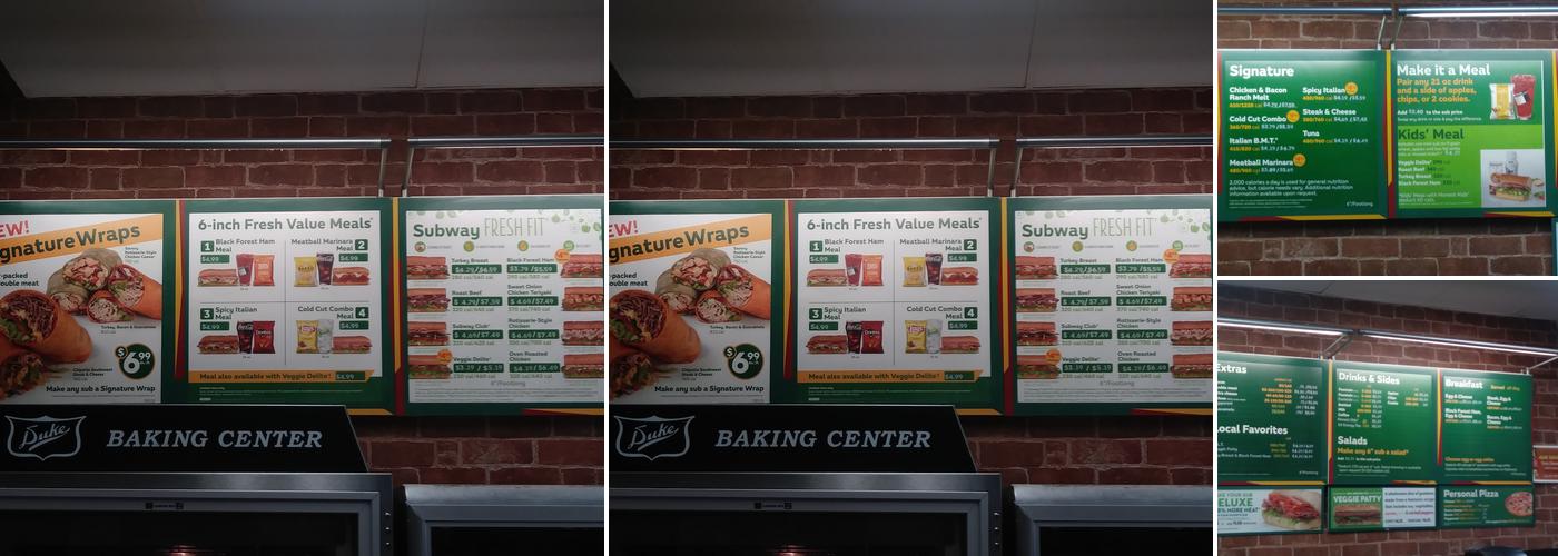 Subway Menu