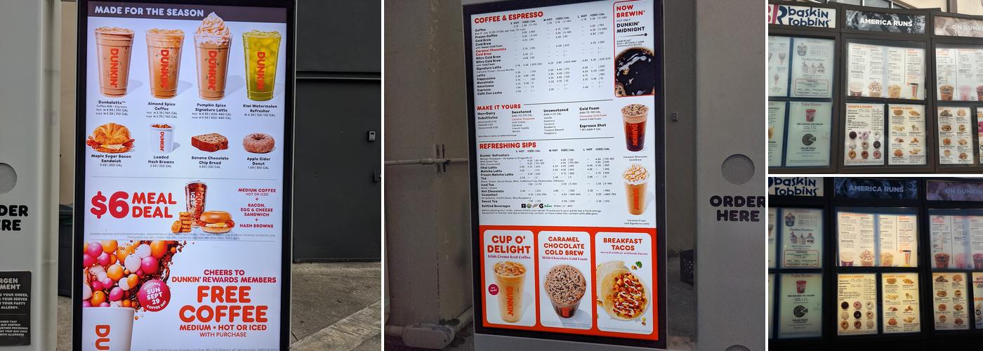 Dunkin' Menu