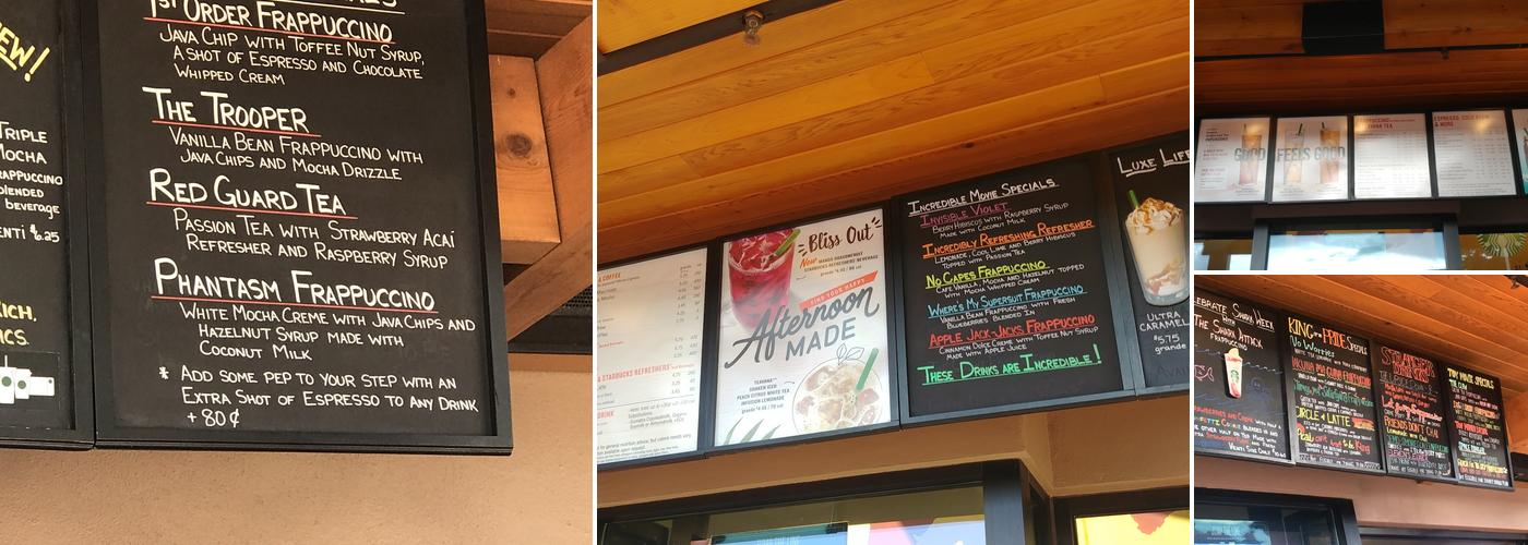 Starbucks Menu