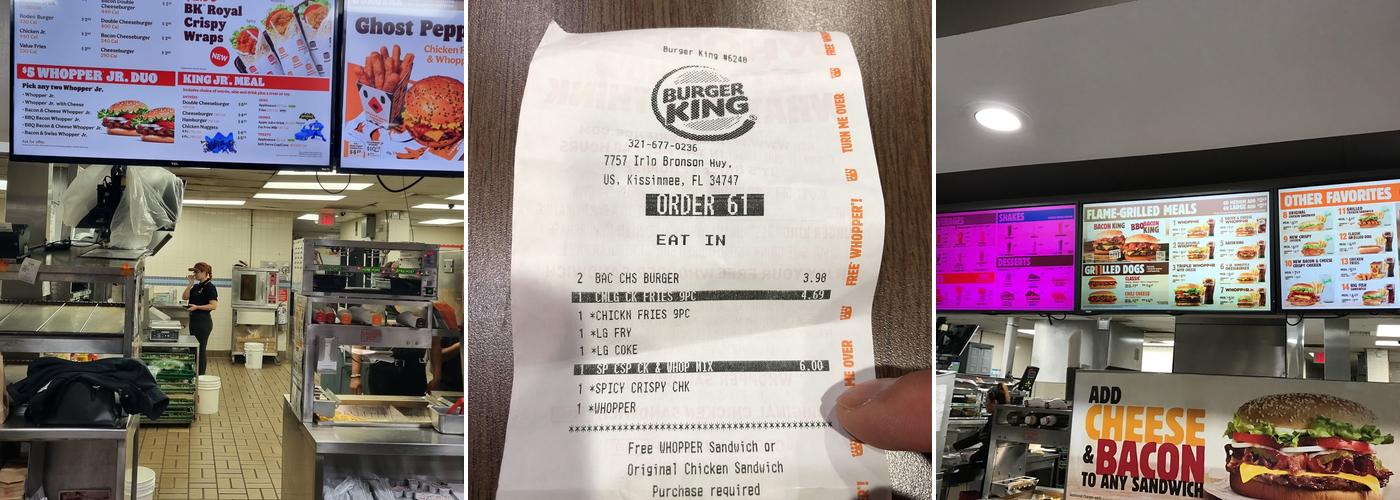 Burger King Menu