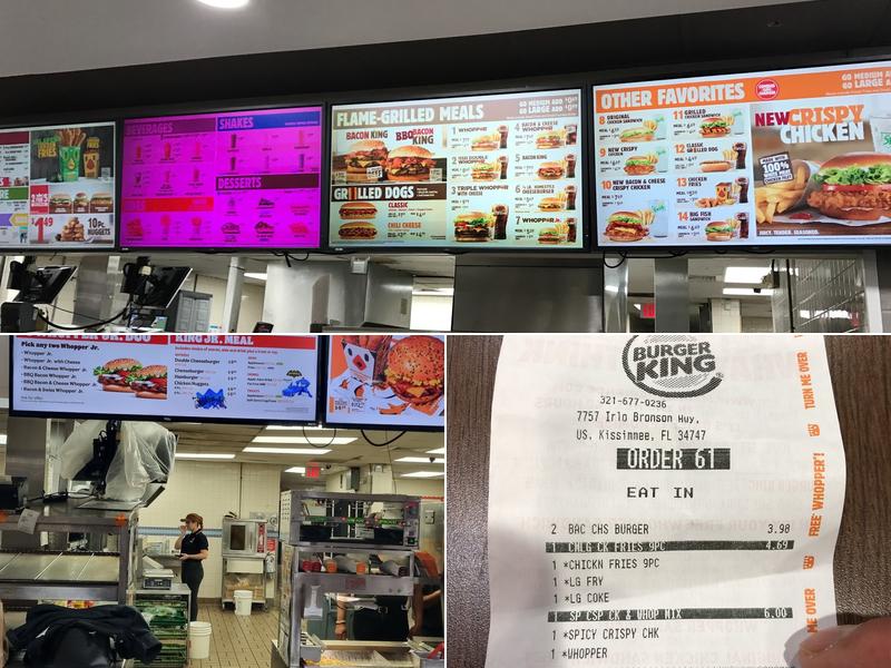 Burger King Menu