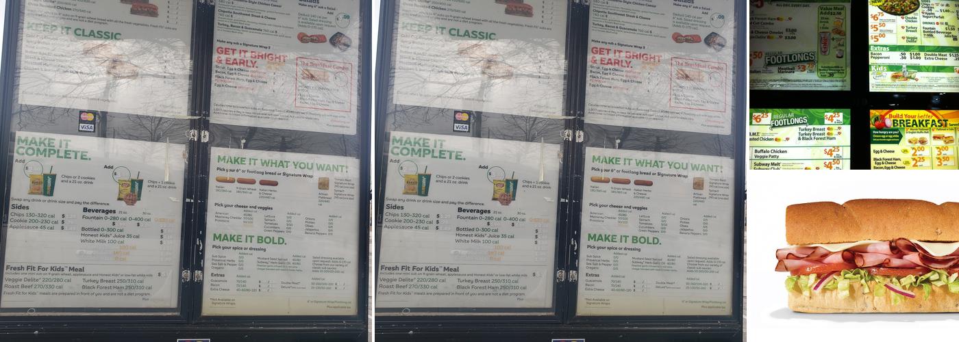 Subway Menu