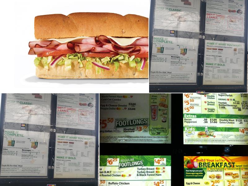 Subway Menu