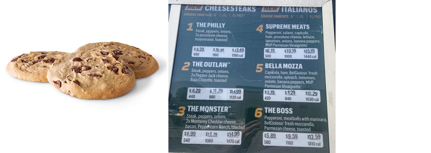 Subway Menu