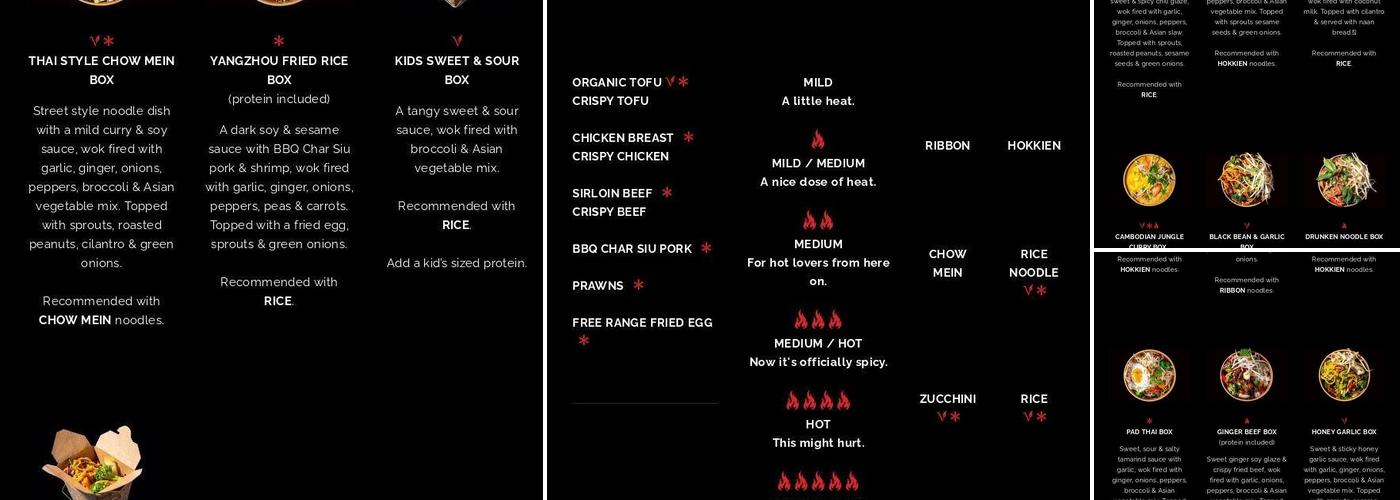 Noodlebox Menu