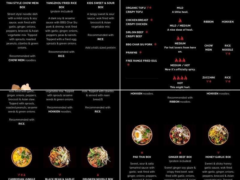 Noodlebox Menu