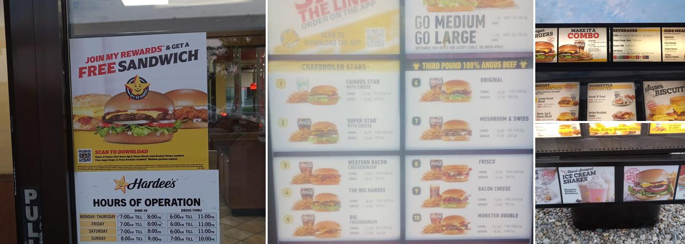 Hardee’s Menu
