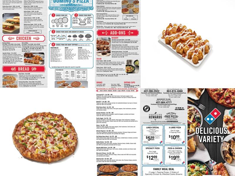 Domino's Pizza Menu