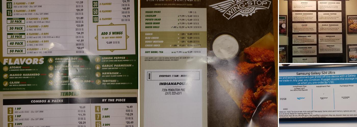 Wingstop Menu