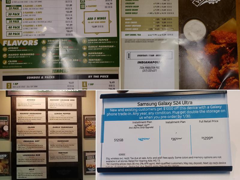 Wingstop Menu
