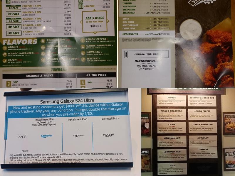 Wingstop Menu