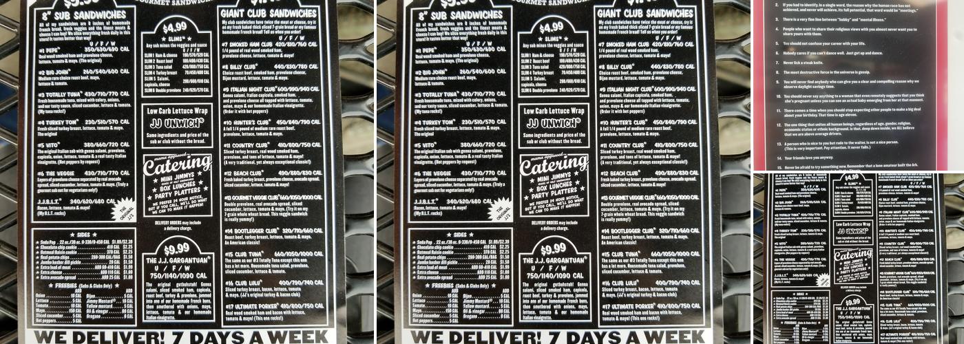 Jimmy John's Menu