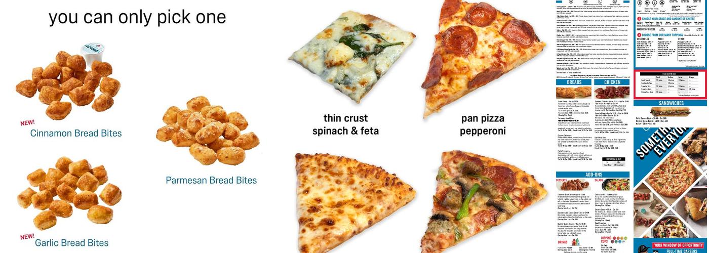 Domino's Pizza Menu