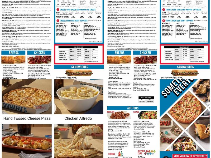 Domino's Pizza Menu