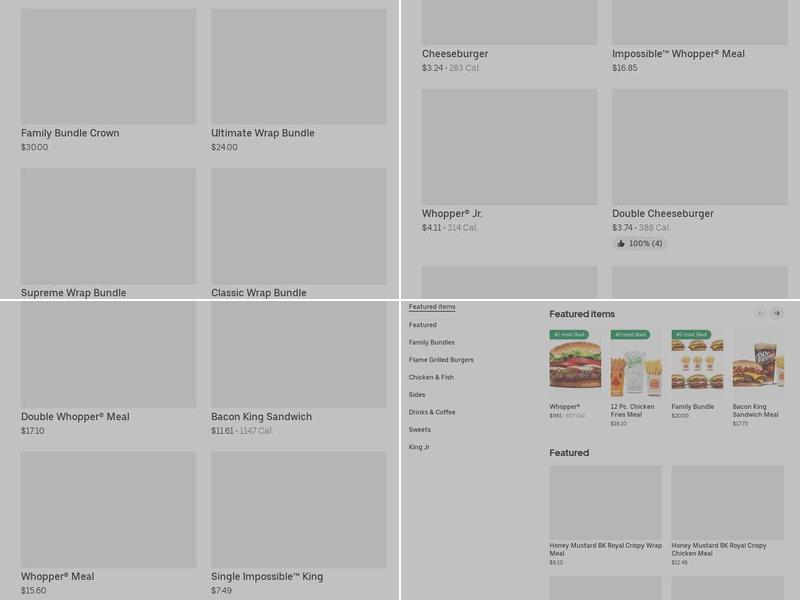 Burger King Menu