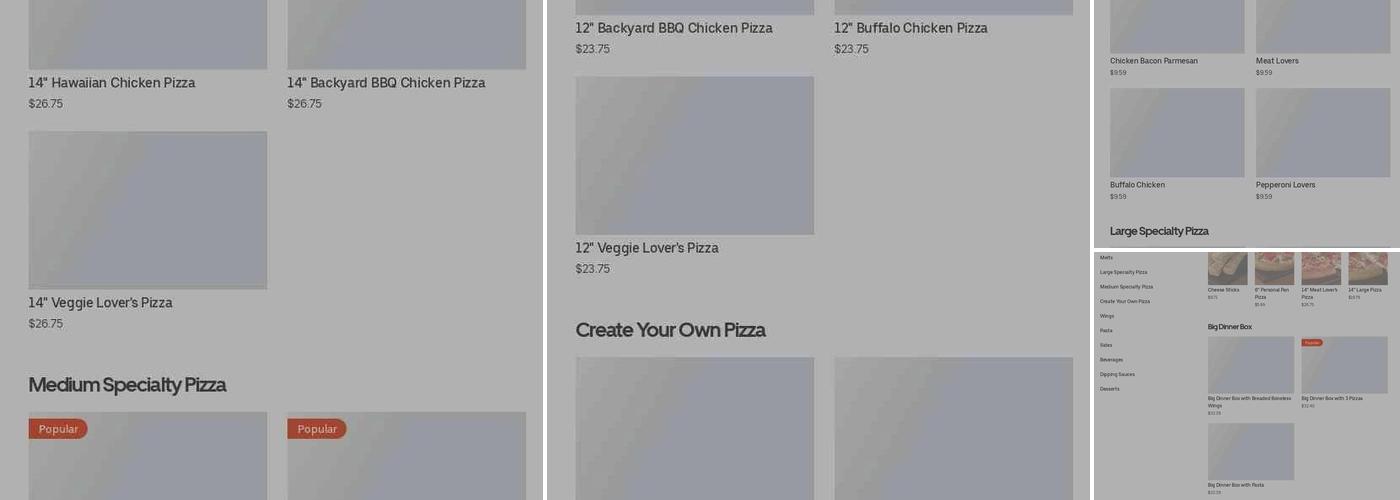 Pizza Hut Menu