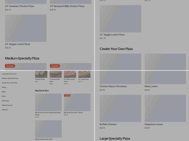 Pizza Hut Menu