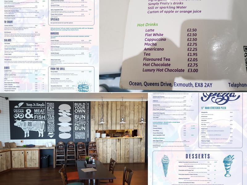 Ocean Exmouth Menu