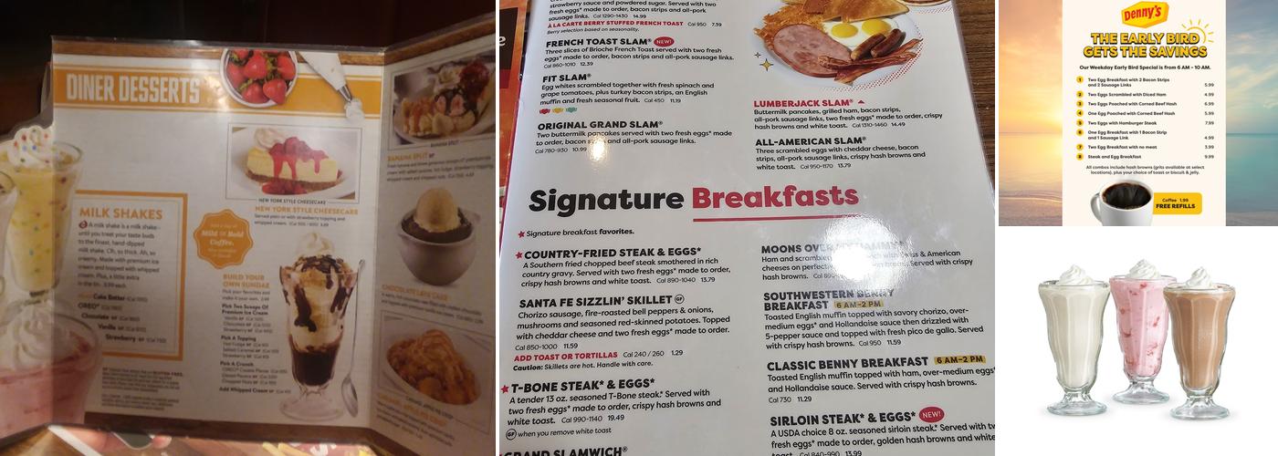 Denny's Restaurant Menu