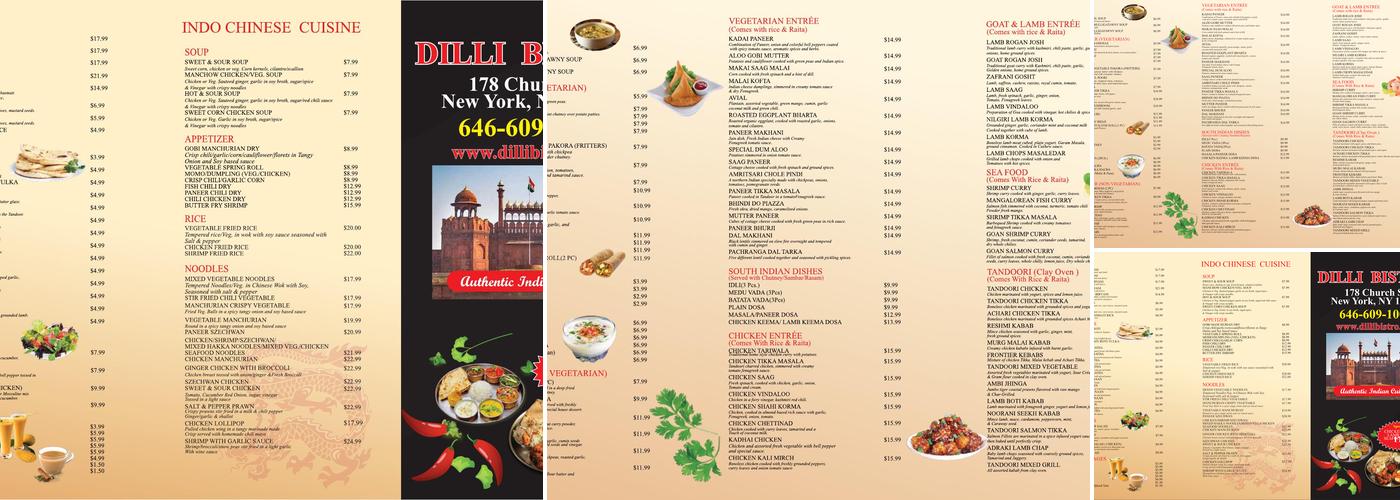 Dilli Bistro Menu