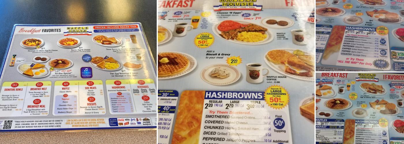 Waffle House Menu