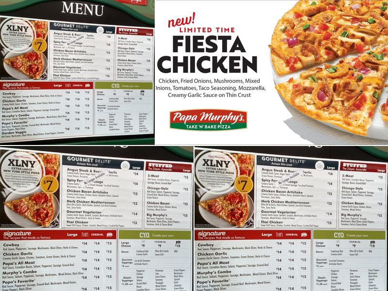 Papa Murphy's | Take 'N' Bake Pizza Menu