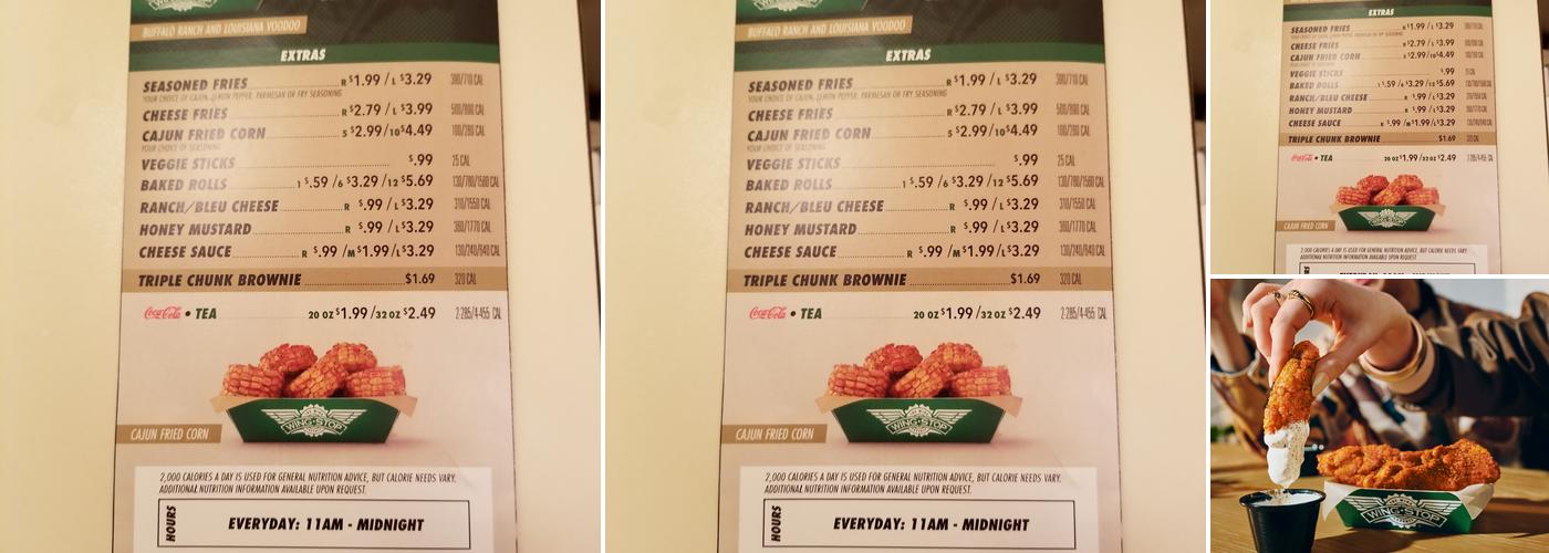 Wingstop Menu