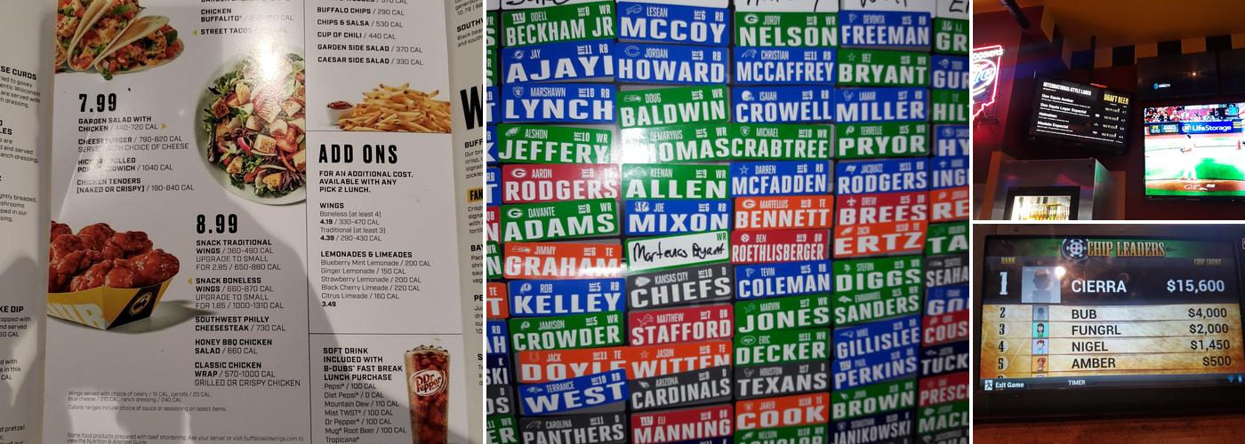 Buffalo Wild Wings Menu