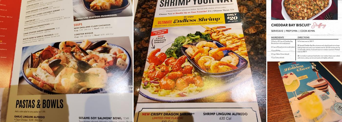 Red Lobster Menu
