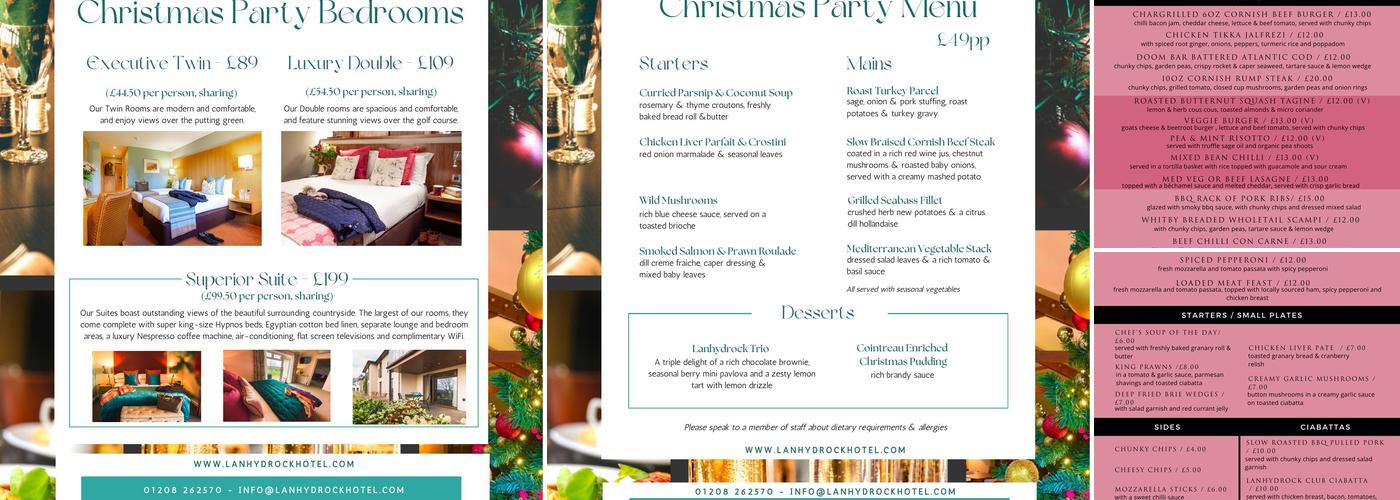 Lanhydrock Hotel and Golf Club Menu