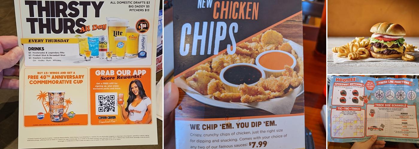Hooters Menu
