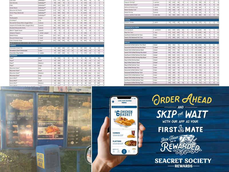 Long John Silver's Menu