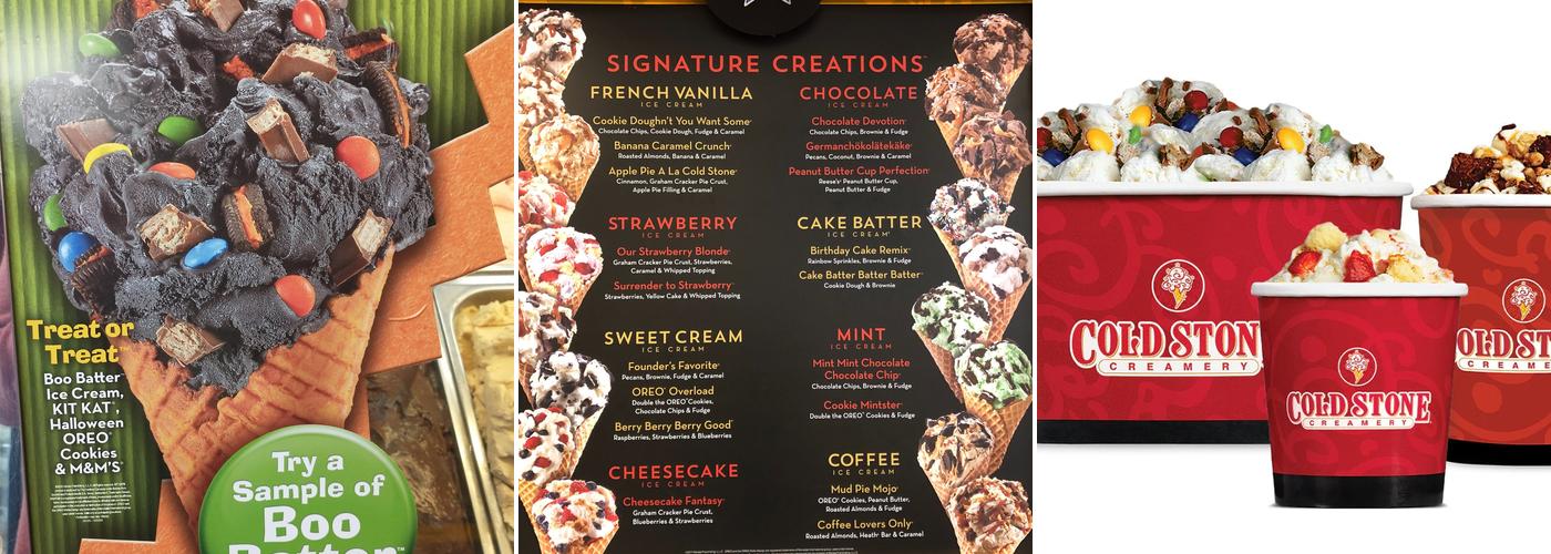 Cold Stone Creamery Menu