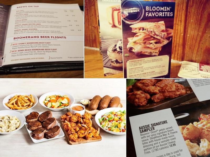 Outback Steakhouse Menu