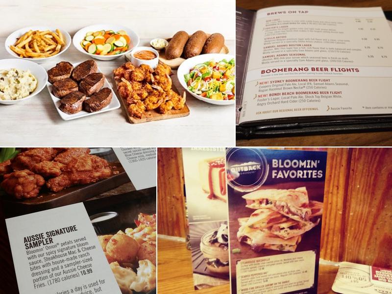 Outback Steakhouse Menu