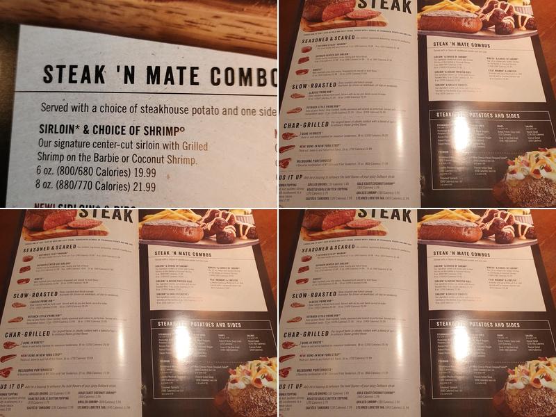 Outback Steakhouse Menu