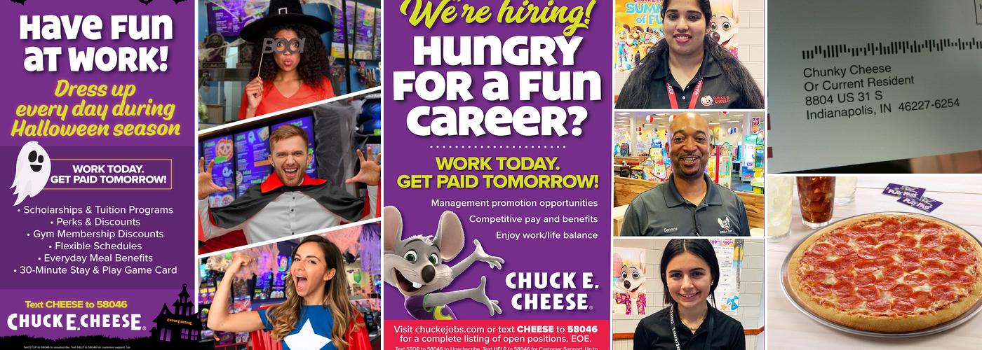 Chuck E. Cheese Menu