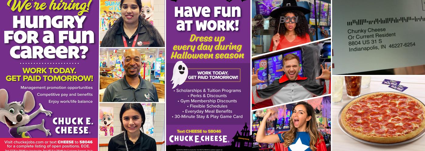Chuck E. Cheese Menu