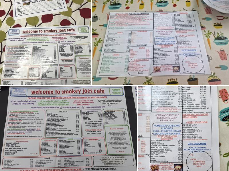 Smokey Joes Menu