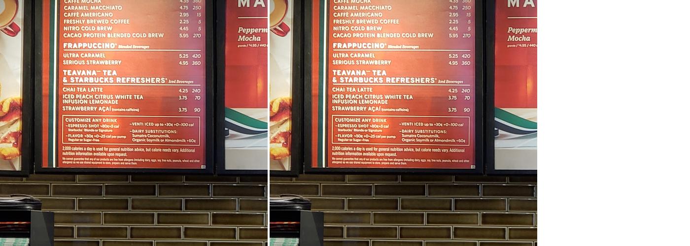 Starbucks Menu