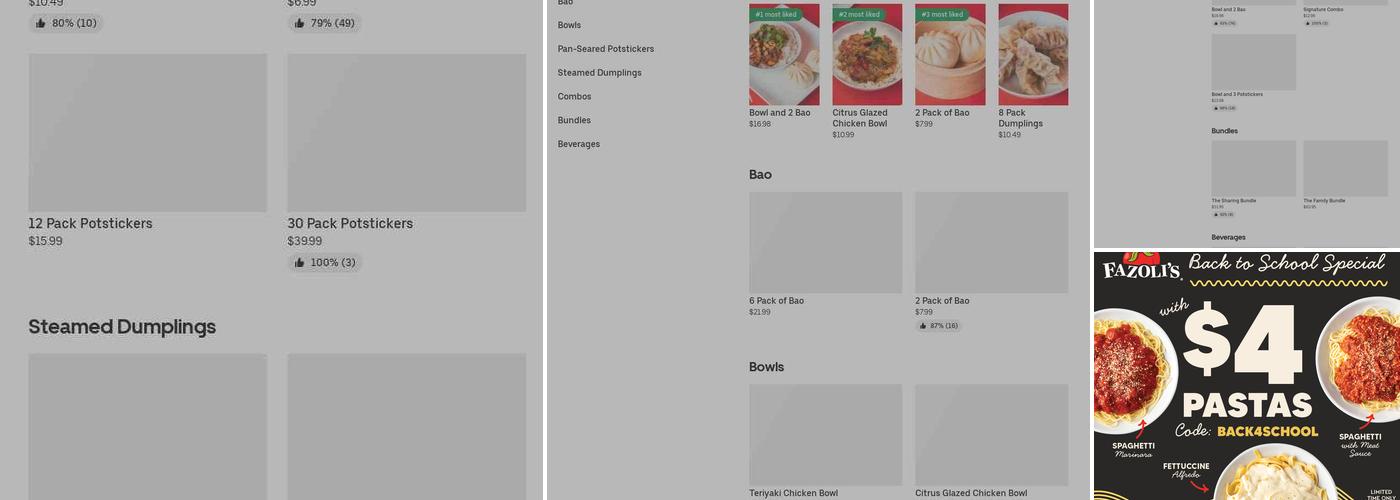 Wow Bao - (Inside Fazoli's) Menu