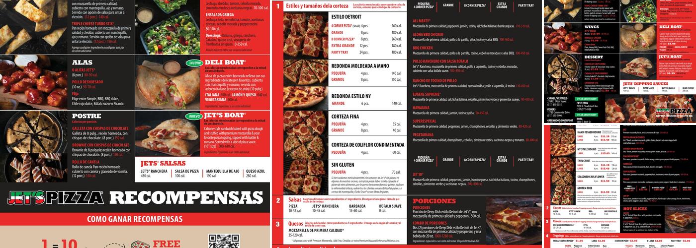 Jet's Pizza Nora Menu