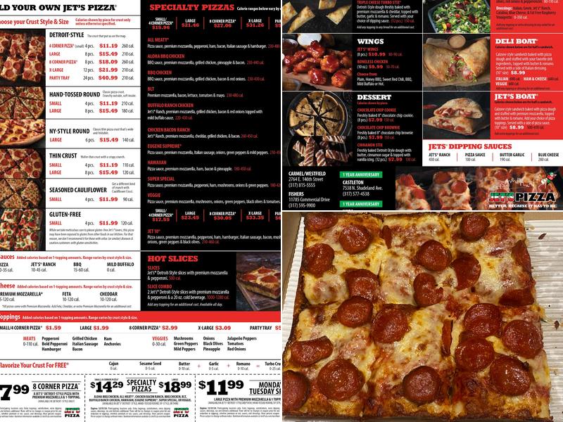 Jet's Pizza Menu