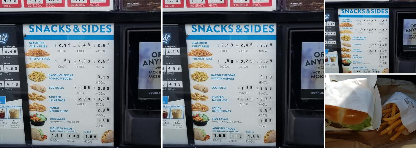 Jack in the Box Menu