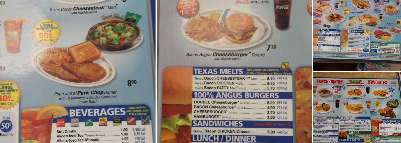 Waffle House Menu