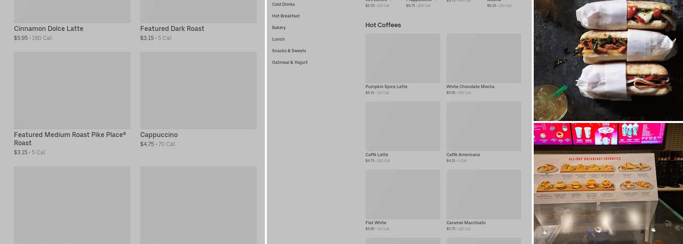 Starbucks Menu