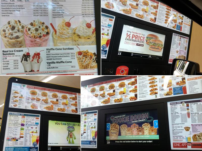 Sonic Drive-In Menu