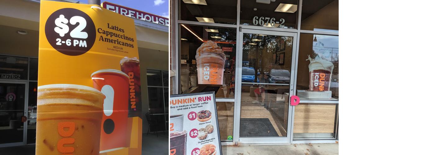Dunkin' Menu