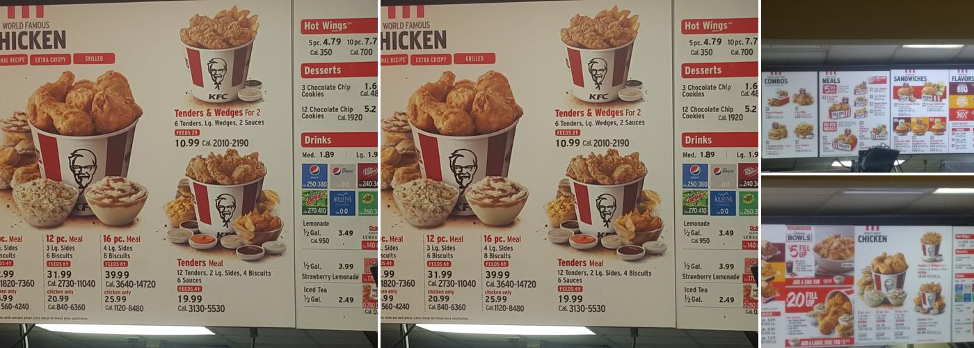 KFC Menu