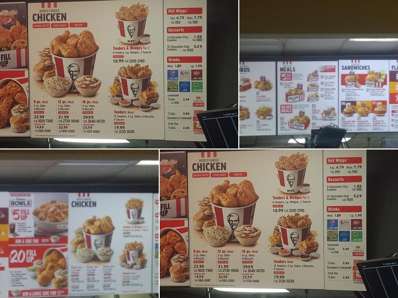 KFC Menu